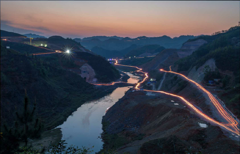 2018年3月29日黃家灣水利樞紐工程夜景，攝影 楊良強(qiáng) (1)_好圖看看.jpg